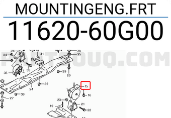 Suzuki 1162060G00 MOUNTINGENG.FRT