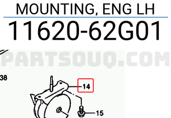 Suzuki 1162062G01 MOUNTING, ENG LH