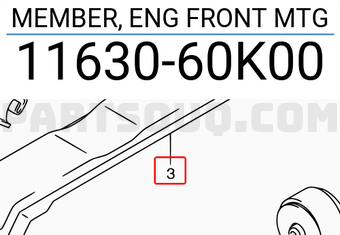 Suzuki 1163060K00 MEMBER, ENG FRONT MTG