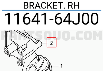 Suzuki 1164164J00 BRACKET, RH