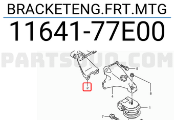 Suzuki 1164177E00 BRACKETENG.FRT.MTG