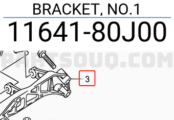 Suzuki 1164180J00 BRACKET, NO.1