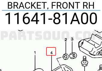 Suzuki 1164181A00 BRACKET, FRONT RH