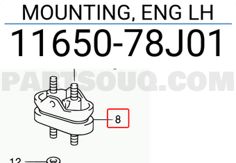 Suzuki 1165078J01 MOUNTING, ENG LH
