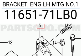 Suzuki 1165171LB0 BRACKET, ENG LH MTG NO.1