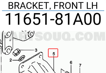 Suzuki 1165181A00 BRACKET, FRONT LH