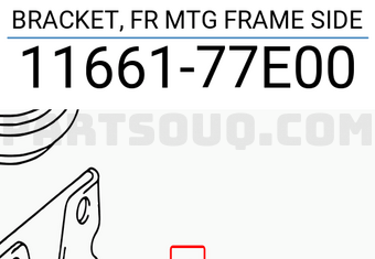 Suzuki 1166177E00 BRACKET, FR MTG FRAME SIDE