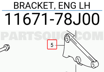 Suzuki 1167178J00 BRACKET, ENG LH