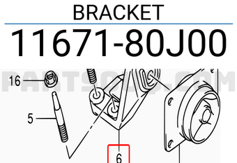 Suzuki 1167180J00 BRACKET