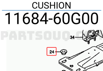 Suzuki 1168460G00 CUSHION