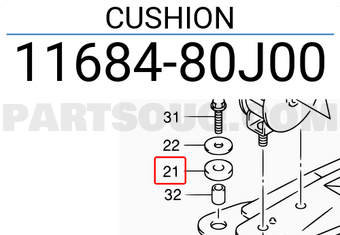 Suzuki 1168480J00 CUSHION