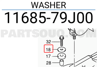 Suzuki 1168579J00 WASHER