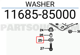 Suzuki 1168585000 WASHER