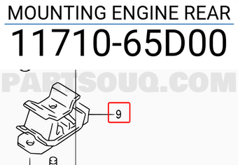 Suzuki 1171065D00 MOUNTING ENGINE REAR