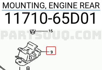 Suzuki 1171065D01 MOUNTING, ENGINE REAR
