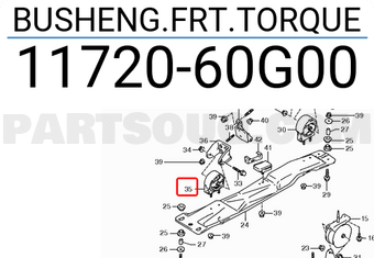 Suzuki 1172060G00 BUSHENG.FRT.TORQUE