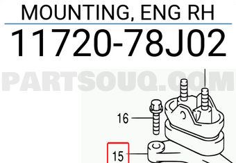 Suzuki 1172078J02 MOUNTING, ENG RH