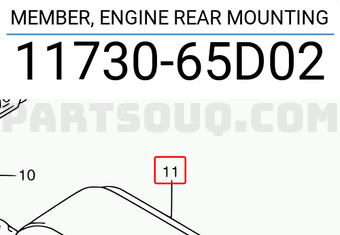 Suzuki 1173065D02 MEMBER, ENGINE REAR MOUNTING