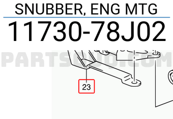 Suzuki 1173078J02 SNUBBER, ENG MTG
