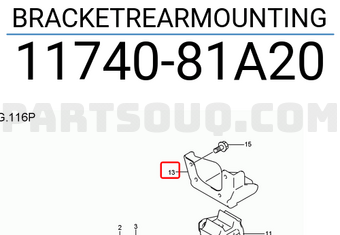 Suzuki 1174081A20 BRACKETREARMOUNTING