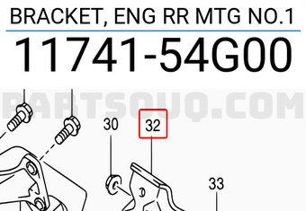 Suzuki 1174154G00 BRACKET, ENG RR MTG NO.1