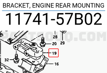 Suzuki 1174157B02 BRACKET, ENGINE REAR MOUNTING
