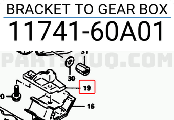 Suzuki 1174160A01 BRACKET TO GEAR BOX