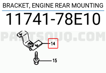 Suzuki 1174178E10 BRACKET, ENGINE REAR MOUNTING