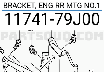 Suzuki 1174179J00 BRACKET, ENG RR MTG NO.1