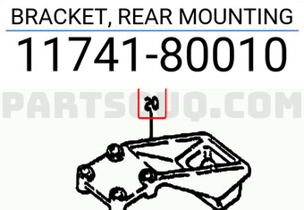 Suzuki 1174180010 BRACKET, REAR MOUNTING