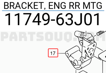 Suzuki 1174963J01 BRACKET, ENG RR MTG