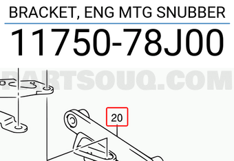 Suzuki 1175078J00 BRACKET, ENG MTG SNUBBER