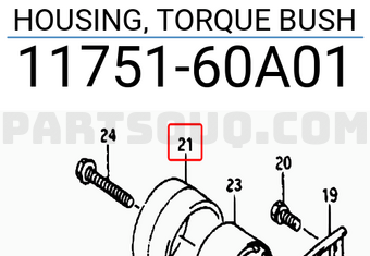 Suzuki 1175160A01 HOUSING, TORQUE BUSH