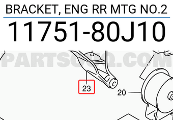 Suzuki 1175180J10 BRACKET, ENG RR MTG NO.2
