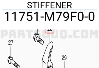 Suzuki 11751M79F00 STIFFENER