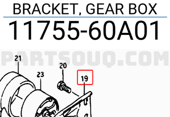 Suzuki 1175560A01 BRACKET, GEAR BOX