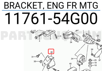 Suzuki 1176154G00 BRACKET, ENG FR MTG