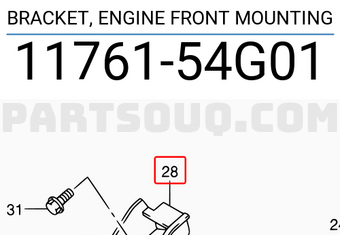 Suzuki 1176154G01 BRACKET, ENGINE FRONT MOUNTING