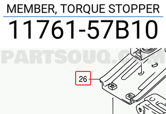 Suzuki 1176157B10 MEMBER, TORQUE STOPPER