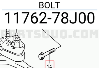 Suzuki 1176278J00 BOLT