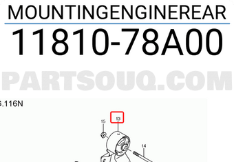 Suzuki 1181078A00 MOUNTINGENGINEREAR