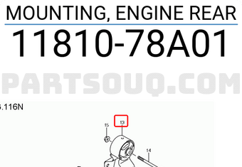 Suzuki 1181078A01 MOUNTING, ENGINE REAR
