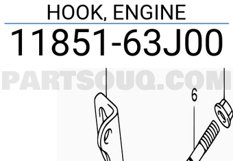 Suzuki 1185163J00 HOOK, ENGINE