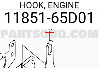Suzuki 1185165D01 HOOK, ENGINE