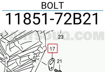 Suzuki 1185172B21 BOLT