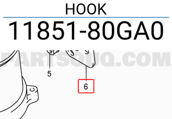 Suzuki 1185180GA0 HOOK