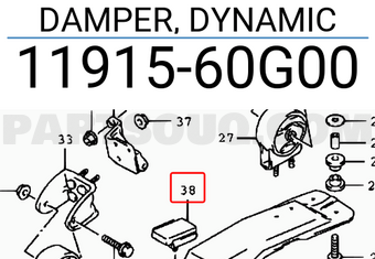 Suzuki 1191560G00 DAMPER, DYNAMIC