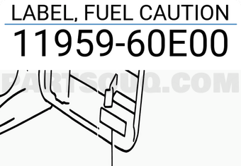 Suzuki 1195960E00 LABEL, FUEL CAUTION