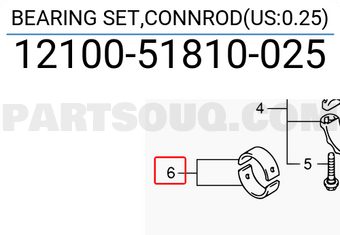 Suzuki 1210051810025 BEARING SET,CONNROD(US:0.25)