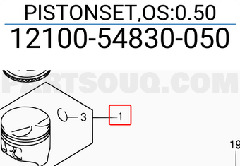 Suzuki 1210054830050 PISTONSET,OS:0.50